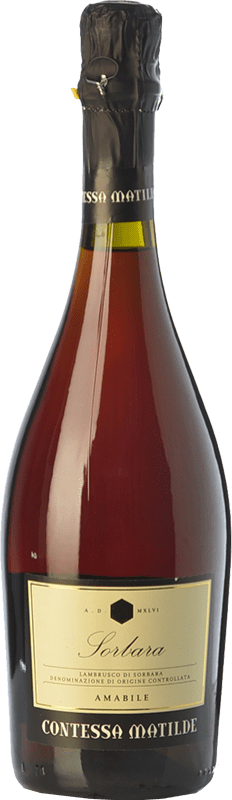 10,95 € Free Shipping | Red Wine Cavicchioli Contessa Matilde Amabile — Medium Sweet D.O.C. Lambrusco di Sorbara Emilia-Romagna Italy Lambrusco Bottle 75 cl