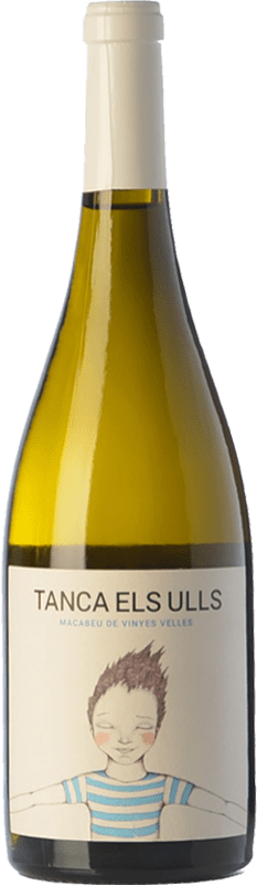 28,95 € Envio grátis | Vinho Branco Cesc Tanca els Ulls Macabeu Crianza Espanha Macabeo 75 cl