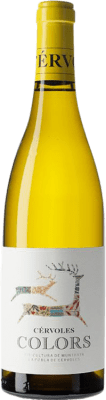 10,95 € Envio grátis | Vinho branco Cérvoles Colors Blanc D.O. Costers del Segre Catalunha Espanha Macabeo, Chardonnay Garrafa 75 cl