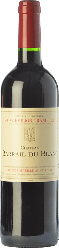 33,95 € Envío gratis | Vino tinto Château Barrail du Blanc Crianza A.O.C. Saint-Émilion Grand Cru Burdeos Francia Merlot, Cabernet Franc Botella 75 cl