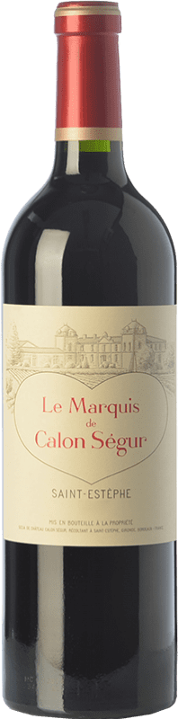 29,95 € Free Shipping | Red wine Château Calon Ségur Le Marquis de Calon A.O.C. Saint-Estèphe Bordeaux France Merlot, Cabernet Sauvignon, Cabernet Franc, Petit Verdot Bottle 75 cl