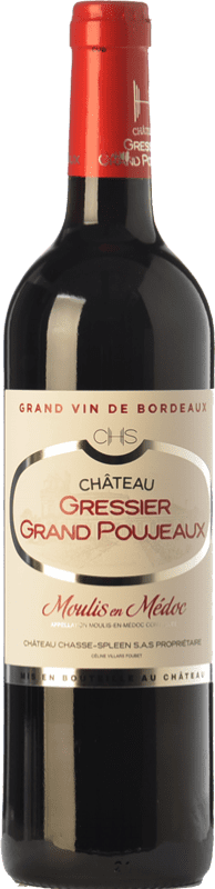 19,95 € 免费送货 | 红酒 Château Chasse-Spleen Château Gressier Grand Poujeaux 岁 A.O.C. Moulis-en-Médoc 波尔多 法国 Merlot, Cabernet Sauvignon 瓶子 75 cl
