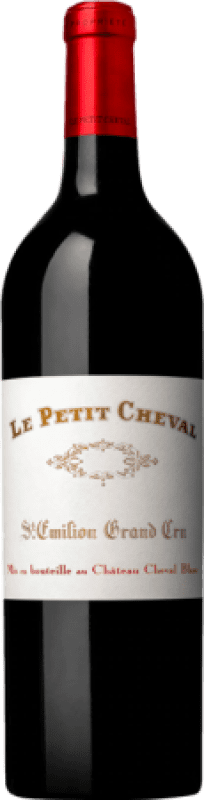 278,95 € Kostenloser Versand | Rotwein Château Cheval Blanc Le Petit Cheval Alterung A.O.C. Saint-Émilion Bordeaux Frankreich Merlot, Cabernet Sauvignon Flasche 75 cl