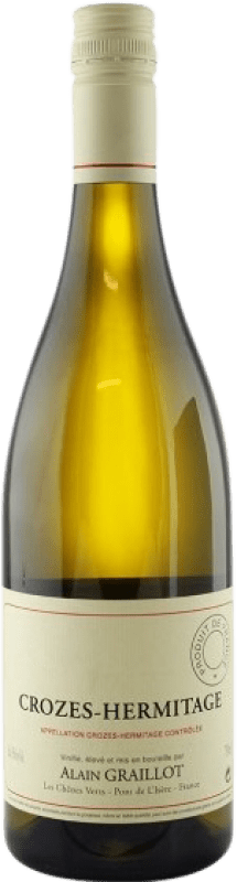 51,95 € Envio grátis | Vinho Branco Alain Graillot A.O.C. Crozes-Hermitage Rhône França Roussanne, Marsanne Eco Biológico Garrafa 75 cl