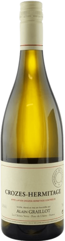 28,95 € Envío gratis | Vino blanco Alain Graillot Blanc A.O.C. Crozes-Hermitage Rhône Francia Roussanne, Marsanne Botella 75 cl