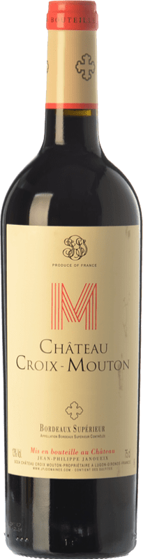 12,95 € Free Shipping | Red wine Château Croix-Mouton Crianza A.O.C. Bordeaux Supérieur Bordeaux France Merlot, Cabernet Franc, Petit Verdot Bottle 75 cl
