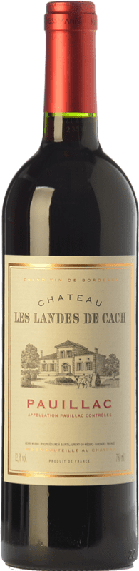 35,95 € Free Shipping | Red wine Château de Cach Les Landes de Cach Aged A.O.C. Pauillac Bordeaux France Merlot, Cabernet Sauvignon Bottle 75 cl