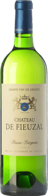 56,95 € Envío gratis | Vino blanco Château de Fieuzal Blanc Crianza A.O.C. Pessac-Léognan Burdeos Francia Sauvignon Blanca, Sémillon Botella 75 cl