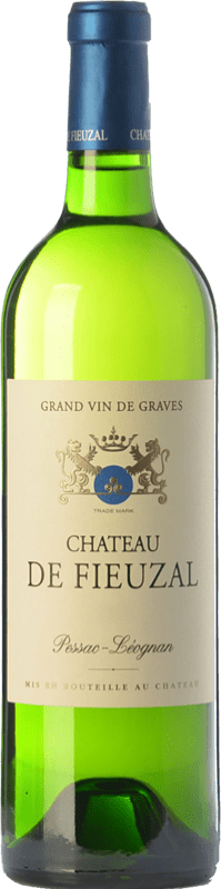 59,95 € Envío gratis | Vino blanco Château de Fieuzal Blanc Crianza A.O.C. Pessac-Léognan Burdeos Francia Sauvignon Blanca, Sémillon Botella 75 cl