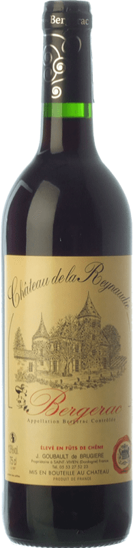 15,95 € Kostenloser Versand | Rotwein Château de La Reynaudie Rouge Alterung A.O.C. Bergerac Südwest-Frankreich Frankreich Merlot, Cabernet Sauvignon, Cabernet Franc Flasche 75 cl
