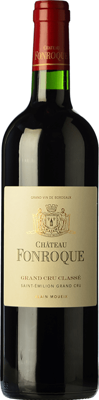 68,95 € Free Shipping | Red Wine Château Fonroque Grand Cru Crianza — Aged A.O.C. Saint-Émilion Bordeaux France Merlot, Cabernet Franc Eco — Organic Bottle 75 cl