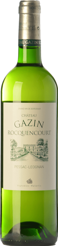 33,95 € Envoi gratuit | Vin Blanc Château Gazin Rocquencourt Crianza A.O.C. Pessac-Léognan Bordeaux France Sauvignon Bouteille 75 cl