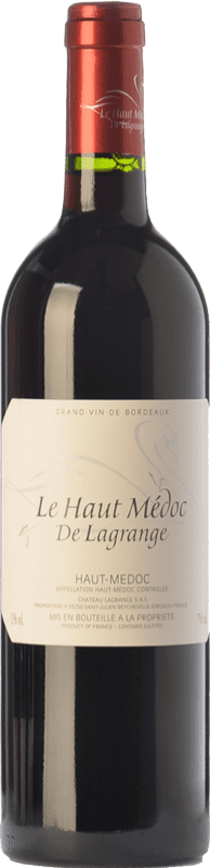 25,95 € Kostenloser Versand | Rotwein Château Lagrange Le Haut Médoc Crianza — Kurze Fassreifung A.O.C. Haut-Médoc Bordeaux Frankreich Merlot, Cabernet Sauvignon Flasche 75 cl