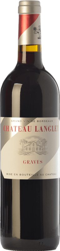 14,95 € Free Shipping | Red wine Château Langlet Aged A.O.C. Graves Bordeaux France Merlot, Cabernet Sauvignon Bottle 75 cl