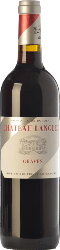 21,95 € Kostenloser Versand | Rotwein Château Langlet Alterung A.O.C. Graves Bordeaux Frankreich Merlot, Cabernet Sauvignon Flasche 75 cl