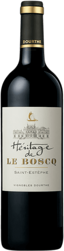 25,95 € Envío gratis | Vino tinto Château Le Boscq A.O.C. Saint-Estèphe Burdeos Francia Merlot, Cabernet Sauvignon, Petit Verdot Botella 75 cl
