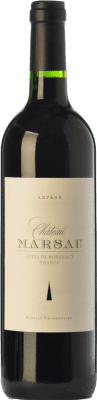 11,95 € Envío gratis | Vino tinto Château Marsau Arpège Crianza A.O.C. Côtes de Bordeaux Burdeos Francia Merlot Botella 75 cl