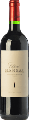 22,95 € Free Shipping | Red Wine Château Marsau Crianza — Aged A.O.C. Côtes de Bordeaux Bordeaux France Merlot 75 cl