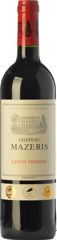 13,95 € Kostenloser Versand | Rotwein Château Mazeris Crianza — Kurze Fassreifung A.O.C. Canon Fronsac Bordeaux Frankreich Merlot, Cabernet Franc Flasche 75 cl