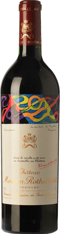 763,95 € Бесплатная доставка | Красное вино Château Mouton-Rothschild Резерва A.O.C. Pauillac Бордо Франция Merlot — Мерло, Cabernet Sauvignon — Каберне Совиньон, Cabernet Franc — Каберне Фран Бутылка 75 cl