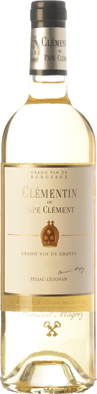 64,95 € Spedizione Gratuita | Vino Bianco Château Pape Clément Clémentin Crianza — Invecchiato in Botte A.O.C. Pessac-Léognan bordò Francia Sémillon, Muscadelle, Sauvignon Grigio, Sauvignon 75 cl