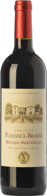 13,95 € Kostenloser Versand | Rotwein Château Plaisance Branne Crianza — Kurze Fassreifung A.O.C. Montagne Saint-Émilion Bordeaux Frankreich Merlot, Cabernet Franc Flasche 75 cl
