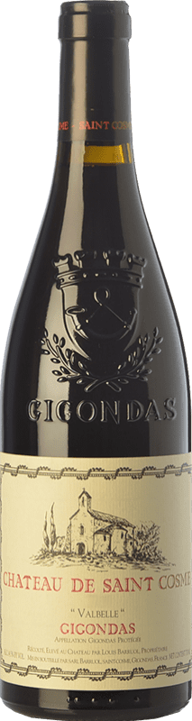 55,95 € Free Shipping | Red wine Château Saint Cosme Valbelle Aged A.O.C. Gigondas Rhône France Syrah, Grenache Bottle 75 cl