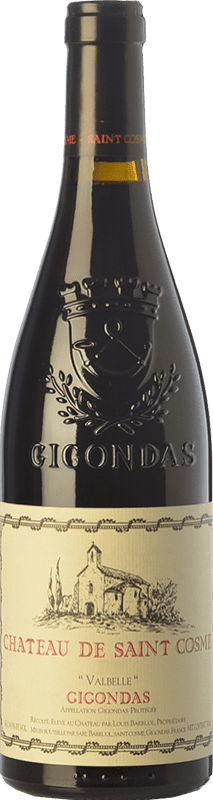 62,95 € Free Shipping | Red Wine Château Saint Cosme Valbelle Crianza — Aged A.O.C. Gigondas Rhône France Syrah — Shiraz, Garnacha — Grenache Bottle 75 cl