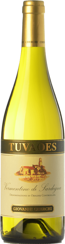 16,95 € 免费送货 | 白酒 Cherchi Tuvaoes D.O.C. Vermentino di Sardegna 撒丁岛 意大利 Vermentino 瓶子 75 cl