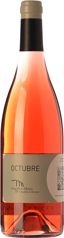9,95 € Spedizione Gratuita | Vino rosato Cingles Blaus Octubre Rosat D.O. Montsant Catalogna Spagna Grenache, Carignan Bottiglia 75 cl