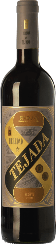 8,95 € Envio grátis | Vinho tinto Hacienda López de Haro Heredad de Tejada Reserva D.O.Ca. Rioja La Rioja Espanha Tempranillo Garrafa 75 cl
