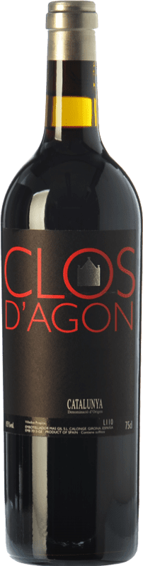 54,95 € Free Shipping | Red wine Clos d'Agón Aged D.O. Catalunya Catalonia Spain Merlot, Syrah, Cabernet Sauvignon, Monastrell Bottle 75 cl