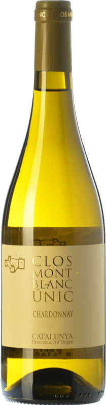 16,95 € Free Shipping | White wine Clos Montblanc Únic Crianza D.O. Catalunya Catalonia Spain Chardonnay Bottle 75 cl