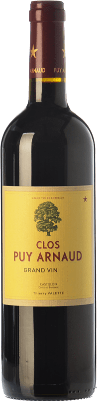 39,95 € Бесплатная доставка | Красное вино Clos Puy Arnaud старения A.O.C. Côtes de Castillon Бордо Франция Merlot, Cabernet Sauvignon, Cabernet Franc бутылка 75 cl