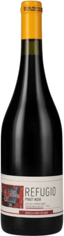 26,95 € 免费送货 | 红酒 Montsecano Refugio I.G. Valle de Casablanca 阿空加瓜谷 智利 Pinot Black 瓶子 75 cl