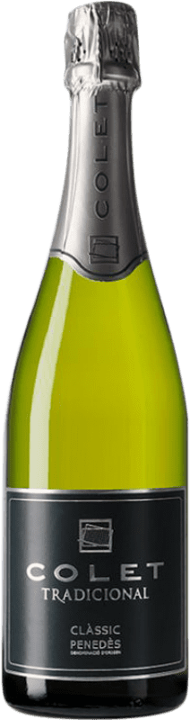 18,95 € Envoi gratuit | Vin Mousseux Blanc Colet Tradicional Extra- Brut D.O. Penedès Catalogne Espagne Macabeo, Xarel·lo, Parellada Bouteille 75 cl