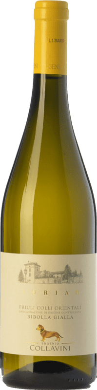39,95 € Envío gratis | Vino blanco Collavini Turian D.O.C. Colli Orientali del Friuli Friuli-Venezia Giulia Italia Ribolla Gialla Botella 75 cl