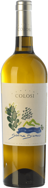 14,95 € Envío gratis | Vino blanco Colosi Bianco I.G.T. Salina Sicilia Italia Insolia, Catarratto Botella 75 cl