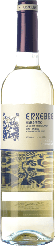 16,95 € Бесплатная доставка | Белое вино Condes de Albarei Enxebre D.O. Rías Baixas Галисия Испания Albariño бутылка 75 cl