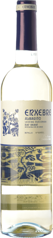 15,95 € 免费送货 | 白酒 Condes de Albarei Enxebre D.O. Rías Baixas 加利西亚 西班牙 Albariño 瓶子 75 cl