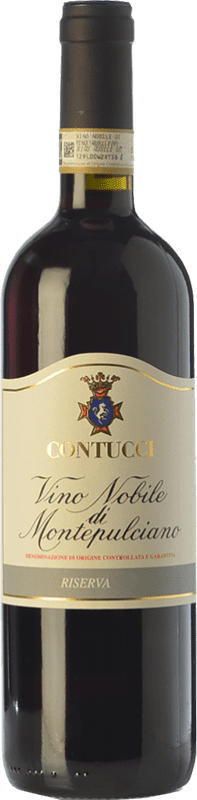 37,95 € Kostenloser Versand | Rotwein Contucci Reserve — Gereift D.O.C.G. Vino Nobile di Montepulciano Toskana Italien Sangiovese, Colorino, Canaiolo Flasche 75 cl