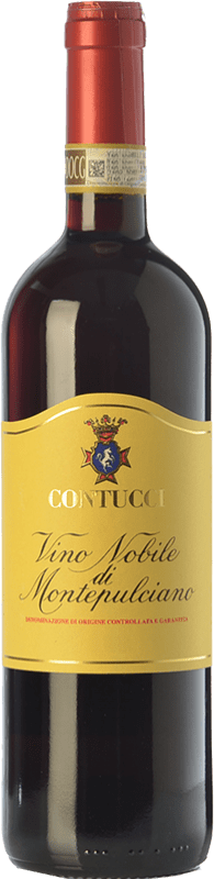 19,95 € Spedizione Gratuita | Vino rosso Contucci D.O.C.G. Vino Nobile di Montepulciano Toscana Italia Sangiovese, Colorino, Canaiolo Bottiglia 75 cl