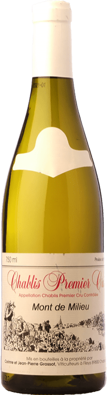 31,95 € 免费送货 | 白酒 Corinne & Jean-Pierre Grossot Chablis 1C Mont de Milieu A.O.C. Bourgogne 勃艮第 法国 Chardonnay 瓶子 75 cl