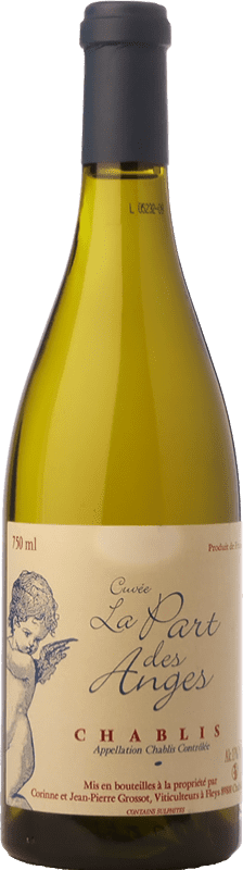 26,95 € Envío gratis | Vino Blanco Corinne & Jean-Pierre Grossot La Part des Anges Cuvée A.O.C. Chablis Borgoña Francia Chardonnay 75 cl