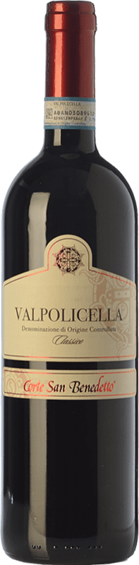 12,95 € Free Shipping | Red Wine Corte San Benedetto Classic D.O.C. Valpolicella Veneto Italy Corvina, Rondinella, Corvinone, Molinara Bottle 75 cl