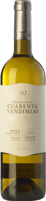 8,95 € Kostenloser Versand | Weißwein Cuatro Rayas Cuarenta Vendimias D.O. Rueda Kastilien und León Spanien Verdejo 75 cl