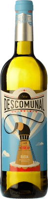 6,95 € Spedizione Gratuita | Vino bianco Cuatro Rayas Descomunal Giovane D.O. Rueda Castilla y León Spagna Verdejo Bottiglia 75 cl