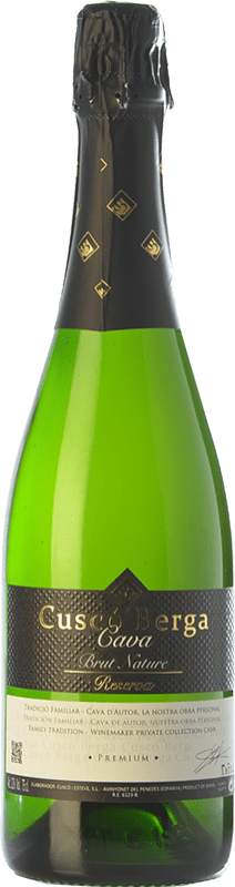 11,95 € Envoi gratuit | Vin Mousseux Blanc Cuscó Berga Brut Nature Réserve D.O. Cava Catalogne Espagne Macabeo — Macabeu, Xarel·lo, Parellada Bouteille 75 cl