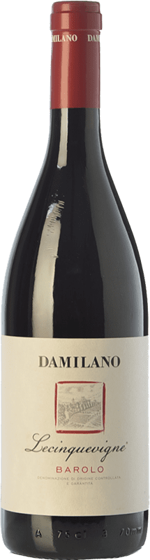 38,95 € Бесплатная доставка | Красное вино Damilano Le Cinque Vigne D.O.C.G. Barolo Пьемонте Италия Nebbiolo бутылка 75 cl