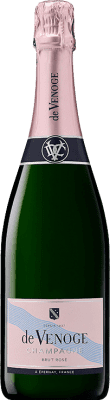 67,95 € Бесплатная доставка | Розовое игристое De Venoge Rosé брют Резерв A.O.C. Champagne шампанское Франция Pinot Black, Chardonnay, Pinot Meunier бутылка 75 cl